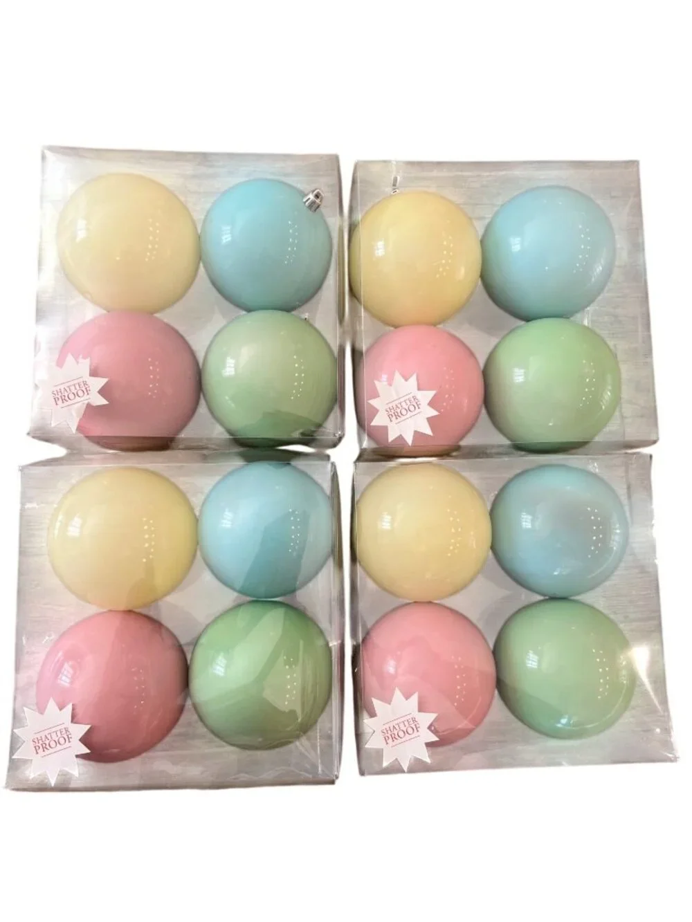 Hobby Lobby Shatterproof Pastel Christmas Easter Ornaments 3.5